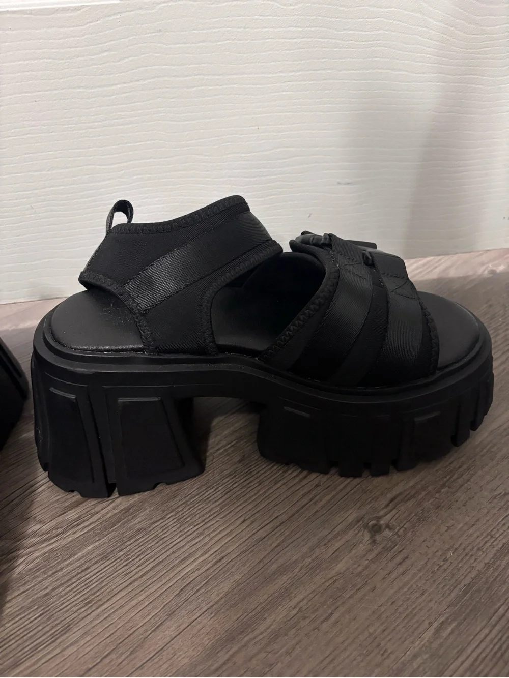 Dolls Kill / Darker Wavs Black Utopia Platform Sandals